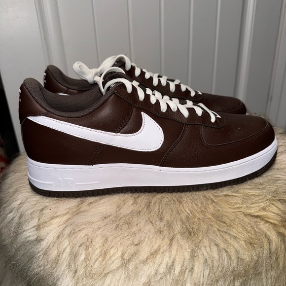 Nike Other - Nike Chocolate Brown and White Retro Air Force 1 Sneakers